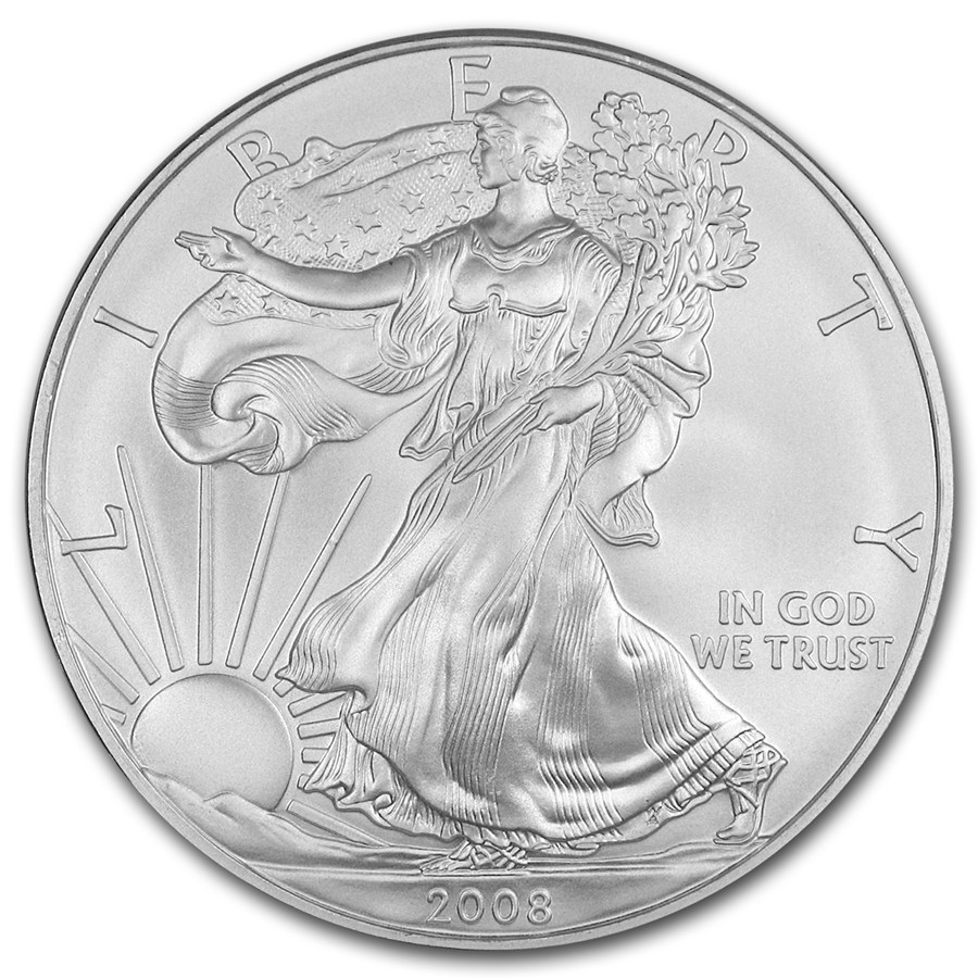 Silver American Eagle Coin 2008 - 1 oz 